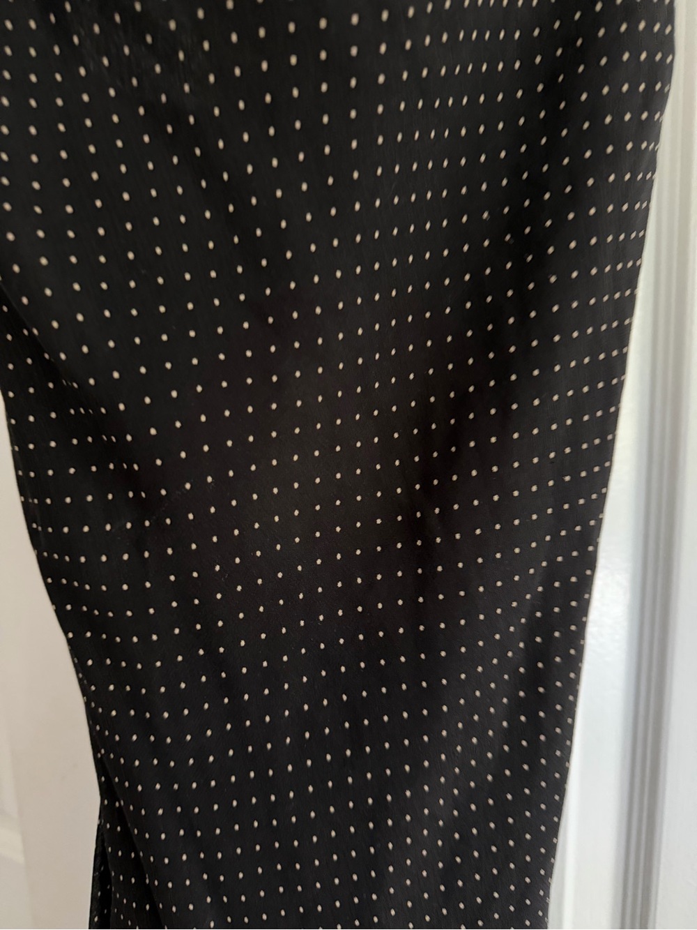 Lauren Ralph Lauren 100% Silk Black Polka Dot Low Back Slip Maxi Dress 10 - Picture 5 of 11